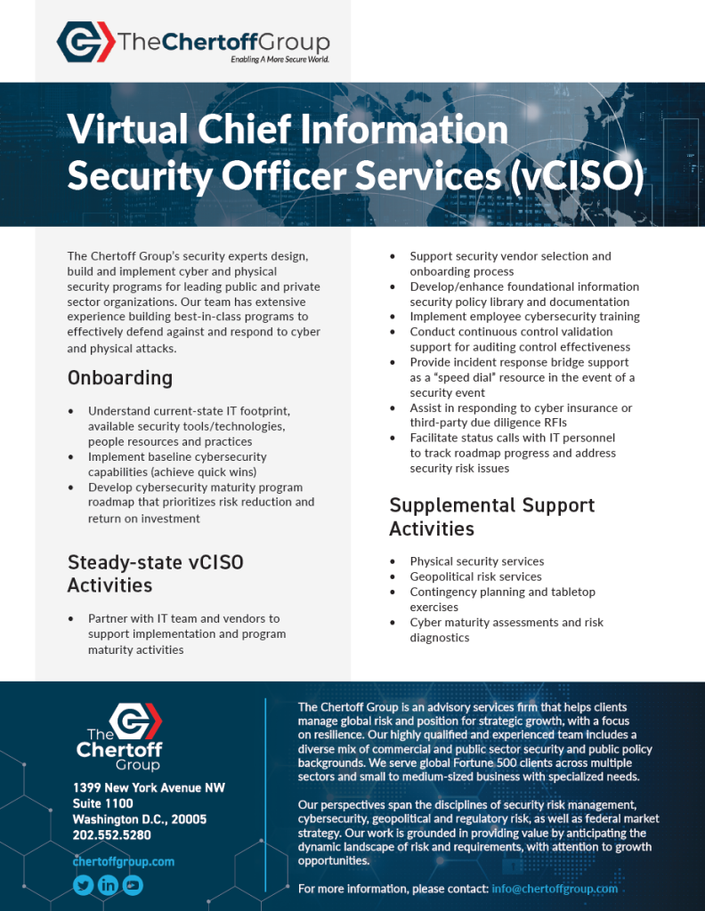 vCISO-virtual chief information security officer downloadable PDF doc.